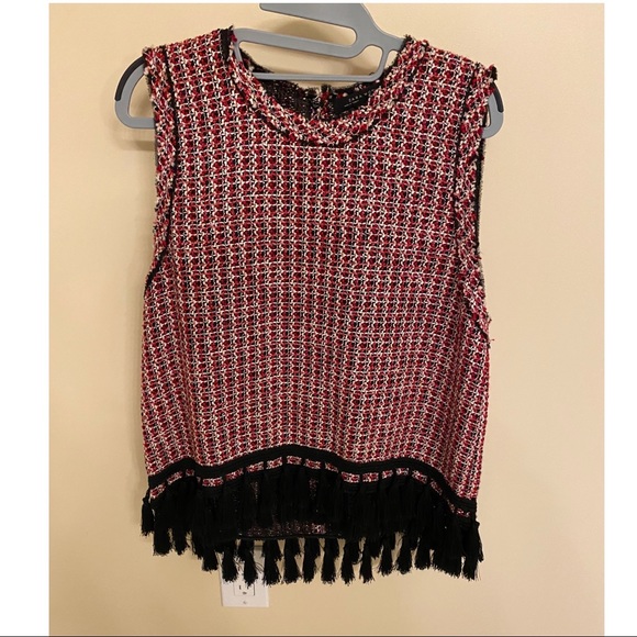 Zara Tops - Zara Tweed Sleeveless Shirt! Size L!!
